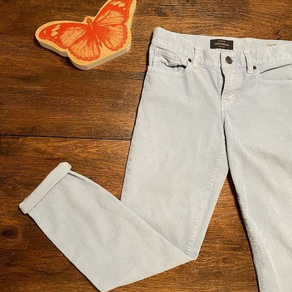 J. Crew | Baby Blue Corduroy Toothpick Skinnies - Picture 2 of 13